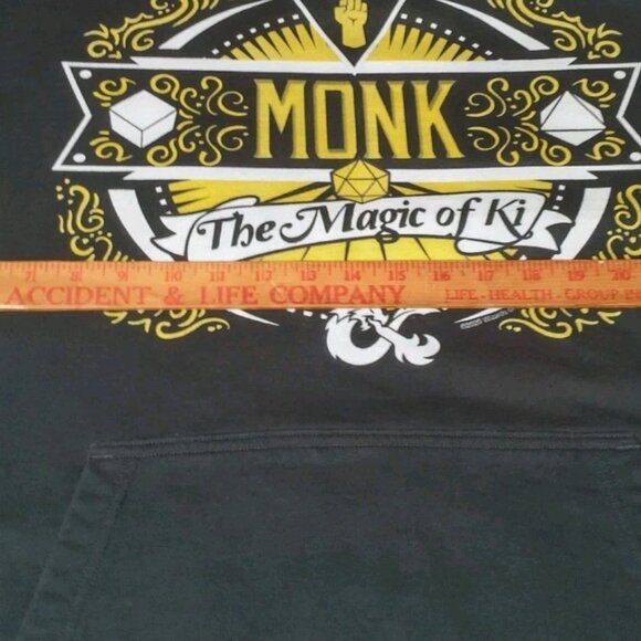 Dungeons And Dragons Monk The Magic Of Ki Sweatshirt Men 2XL Black Hoodie Gamer - Picture 5 of 15